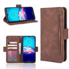 For Motorola Moto E6s (2020) Skin Feel Calf Pattern Horizontal Flip Leather Case with Holder & Card Slots & Photo Frame(Brown) - 1