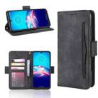 For Motorola Moto E6i Skin Feel Calf Pattern Horizontal Flip Leather Case with Holder & Card Slots & Photo Frame(Black) - 1