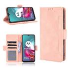 For Motorola Moto G30 Skin Feel Calf Pattern Horizontal Flip Leather Case with Holder & Card Slots & Photo Frame(Pink) - 1