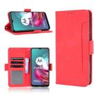 For Motorola Moto G30 Skin Feel Calf Pattern Horizontal Flip Leather Case with Holder & Card Slots & Photo Frame(Red) - 1