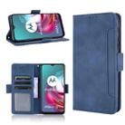 For Motorola Moto G30 Skin Feel Calf Pattern Horizontal Flip Leather Case with Holder & Card Slots & Photo Frame(Blue) - 1