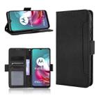 For Motorola Moto G10 Skin Feel Calf Pattern Horizontal Flip Leather Case with Holder & Card Slots & Photo Frame(Black) - 1