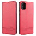 For Samsung Galaxy A02s AZNS Magnetic Calf Texture Horizontal Flip Leather Case with Card Slots & Holder & Wallet(Red) - 1