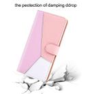 For Galaxy S9 Tricolor Stitching Horizontal Flip TPU + PU Leather Case with Holder & Card Slots & Wallet(Pink) - 4