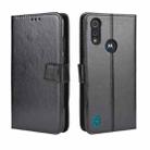 For Motorola Moto E6s (2020) Retro Crazy Horse Texture Horizontal Flip Leather Case with Holder & Card Slots & Lanyard(Black) - 1