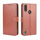 For Motorola Moto E6i Retro Crazy Horse Texture Horizontal Flip Leather Case with Holder & Card Slots & Lanyard(Brown) - 1