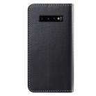 For Galaxy S10+ Tricolor Stitching Horizontal Flip TPU + PU Leather Case with Holder & Card Slots & Wallet(Black) - 3