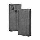 For ZTE Blade A7s 2020 Magnetic Buckle Retro Crazy Horse Texture Horizontal Flip Leather Case with Holder & Card Slots & Photo Frame(Black) - 1