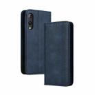 For Rakuten Hand Magnetic Buckle Retro Crazy Horse Texture Horizontal Flip Leather Case with Holder & Card Slots & Photo Frame(Blue) - 1