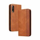 For Rakuten Hand Magnetic Buckle Retro Crazy Horse Texture Horizontal Flip Leather Case with Holder & Card Slots & Photo Frame(Brown) - 1