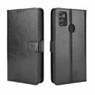 For ZTE Blade A7s 2020 Retro Crazy Horse Texture Horizontal Flip Leather Case with Holder & Card Slots & Lanyard(Black) - 1