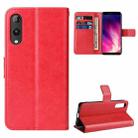 For Rakuten Hand Retro Crazy Horse Texture Horizontal Flip Leather Case with Holder & Card Slots & Lanyard(Red) - 1