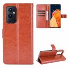 For OnePlus 9 Pro Retro Crazy Horse Texture Horizontal Flip Leather Case with Holder & Card Slots & Lanyard(Brown) - 1