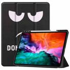 For iPad Pro 12.9 2022 / 2021 Colored Drawing Horizontal Flip TPU + PU Leather Tablet Case with Three-folding Holder & Sleep / Wake-up Function & Pen Slot(Big Eye ME) - 1