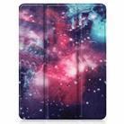 For iPad Pro 12.9 2022 / 2021 Colored Drawing Horizontal Flip TPU + PU Leather Tablet Case with Three-folding Holder & Sleep / Wake-up Function & Pen Slot(Milky Way) - 2
