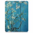 For iPad Pro 12.9 2022 / 2021 Colored Drawing Horizontal Flip TPU + PU Leather Tablet Case with Three-folding Holder & Sleep / Wake-up Function & Pen Slot(Apricot Flower) - 2