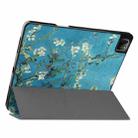 For iPad Pro 12.9 2022 / 2021 Colored Drawing Horizontal Flip TPU + PU Leather Tablet Case with Three-folding Holder & Sleep / Wake-up Function & Pen Slot(Apricot Flower) - 6