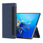 For Huawei Mate X2 Attraction Flip Holder Leather Phone Case(Sapphire Blue) - 1
