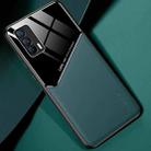 For OPPO Realme V15 All-inclusive Leather + Organic Glass Protective Case with Metal Iron Sheet(Green) - 1