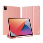 For iPad Pro 11 2022 / 2021 / 2020 DUX DUCIS Domo Series Horizontal Flip Magnetic TPU + PU Leather Tablet Case with Three-folding Holder & Pen Slot & Sleep / Wake-up Function(Pink) - 2