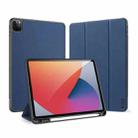 For iPad Pro 11 2022 / 2021 / 2020 DUX DUCIS Domo Series Horizontal Flip Magnetic TPU + PU Leather Tablet Case with Three-folding Holder & Pen Slot & Sleep / Wake-up Function(Blue) - 1