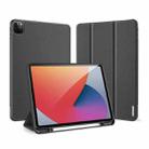 For iPad Pro 12.9 2022 / 2021 / 2020 DUX DUCIS Domo Series Horizontal Flip Magnetic TPU + PU Leather Tablet Case with Three-folding Holder & Pen Slot & Sleep / Wake-up Function(Black) - 2