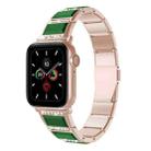 XingYao Series Two-tone Steel Watch Band For Apple Watch Series 8&7 41mm / SE 2&6&SE&5&4 40mm / 3&2&1 38mm(Gold+Green) - 1