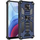 For Motorola Moto G Power (2021) Shockproof TPU + PC Magnetic Protective Case with Holder(Blue) - 1