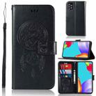 For Samsung Galaxy A52 5G / 4G Wind Chime Owl Embossing Pattern Horizontal Flip Leather Case with Holder & Card Slots & Wallet(Black) - 1