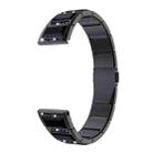 For Samsung Galaxy Watch 3 45mm Stainless Steel Diamond Encrusted Watch Band(Black+Black) - 1