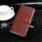 For TCL 10 5G idewei Crocodile Texture Horizontal Flip Leather Case with Holder & Card Slots & Wallet(Wine Red) - 1