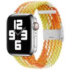 Braided + Stainless Steel Watch Band For Apple Watch Series 9&8&7 41mm / SE 3&SE 2&6&SE&5&4 40mm / 3&2&1 38mm(Fragrant Orange) - 1