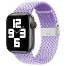 Braided + Stainless Steel Watch Band For Apple Watch Series 9&8&7 41mm / SE 3&SE 2&6&SE&5&4 40mm / 3&2&1 38mm(British Lavender) - 1