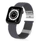 Braided + Stainless Steel Watch Band For Apple Watch Series 7 41mm / 6 & SE & 5 & 4 40mm / 3 & 2 & 1 38mm(Gray) - 1