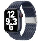 Braided + Stainless Steel Watch Band For Apple Watch Series 9&8&7 41mm / SE 3&SE 2&6&SE&5&4 40mm / 3&2&1 38mm(Deep Blue) - 1