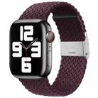 Braided + Stainless Steel Watch Band For Apple Watch Series 9&8&7 41mm / SE 3&SE 2&6&SE&5&4 40mm / 3&2&1 38mm(Crimson Cherry) - 1