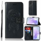 For vivo X51 5G Wind Chime Owl Embossing Pattern Horizontal Flip Leather Case with Holder & Card Slots & Wallet(Black) - 1