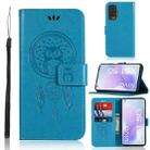 For vivo X51 5G Wind Chime Owl Embossing Pattern Horizontal Flip Leather Case with Holder & Card Slots & Wallet(Blue) - 1
