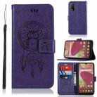 For vivo Y11s Wind Chime Owl Embossing Pattern Horizontal Flip Leather Case with Holder & Card Slots & Wallet(Purple) - 1