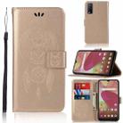 For vivo Y11s Wind Chime Owl Embossing Pattern Horizontal Flip Leather Case with Holder & Card Slots & Wallet(Gold) - 1