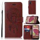 For vivo Y11s Wind Chime Owl Embossing Pattern Horizontal Flip Leather Case with Holder & Card Slots & Wallet(Brown) - 1