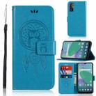 For vivo Y70 Wind Chime Owl Embossing Pattern Horizontal Flip Leather Case with Holder & Card Slots & Wallet(Blue) - 1