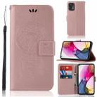 For Motorola Moto G Stylus (2021) Wind Chime Owl Embossing Pattern Horizontal Flip Leather Case with Holder & Card Slots & Wallet(Rose Gold) - 1