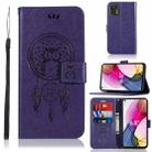 For Motorola Moto G Stylus (2021) Wind Chime Owl Embossing Pattern Horizontal Flip Leather Case with Holder & Card Slots & Wallet(Purple) - 1