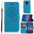 For Nokia 5.4 Wind Chime Owl Embossing Pattern Horizontal Flip Leather Case with Holder & Card Slots & Wallet(Blue) - 1