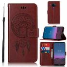 For Nokia 5.4 Wind Chime Owl Embossing Pattern Horizontal Flip Leather Case with Holder & Card Slots & Wallet(Brown) - 1