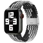 Braided + Stainless Steel Watch Band For Apple Watch Ultra 49mm&Watch Ultra 2 49mm / Series 9&8&7 45mm / SE 3&SE 2&6&SE&5&4 44mm / 3&2&1 42mm(Black Color) - 1