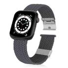 Braided + Stainless Steel Watch Band For Apple Watch Series 7 45mm / 6 & SE & 5 & 4 44mm / 3 & 2 & 1 42mm(Gray) - 1