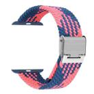 Braided + Stainless Steel Watch Band For Apple Watch Ultra 49mm&Watch Ultra 2 49mm / Series 9&8&7 45mm / SE 3&SE 2&6&SE&5&4 44mm / 3&2&1 42mm(Blue Pink) - 1