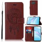 For Xiaomi Mi 10T Lite 5G Wind Chime Owl Embossing Pattern Horizontal Flip Leather Case with Holder & Card Slots & Wallet(Brown) - 1